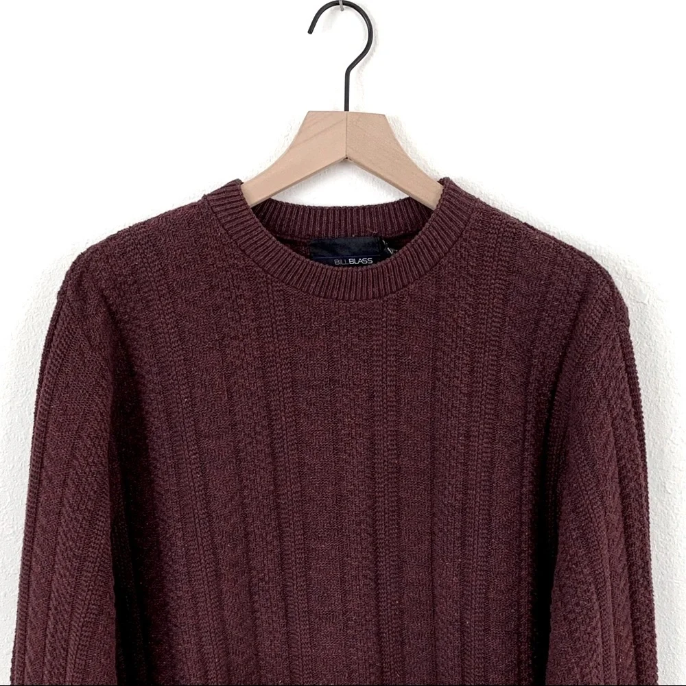 Vintage Deadstock Burgundy Oversized Grandpa Sweater- Unisex - Picture 4 of 7
